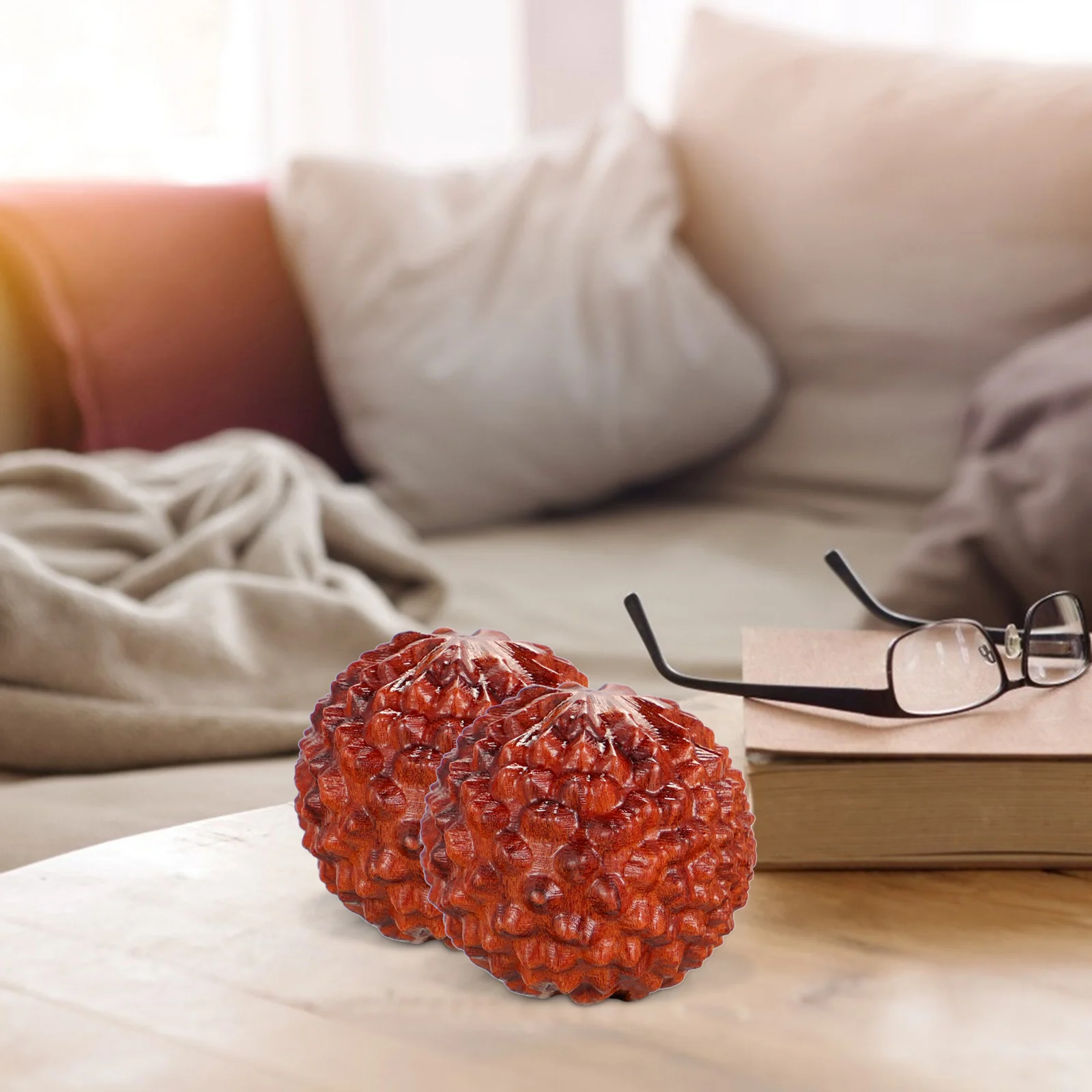 2Pcs Huanghuali Handheld Massage Balls Classic Chinese Wenwan Ornament Relieve Stress Improve Circulation Strengthen Hands
2Pcs Huanghuali Handheld Massage Balls Classic Chinese Wenwan Ornament Relieve Stress Improve Circulation Strengthen Hands