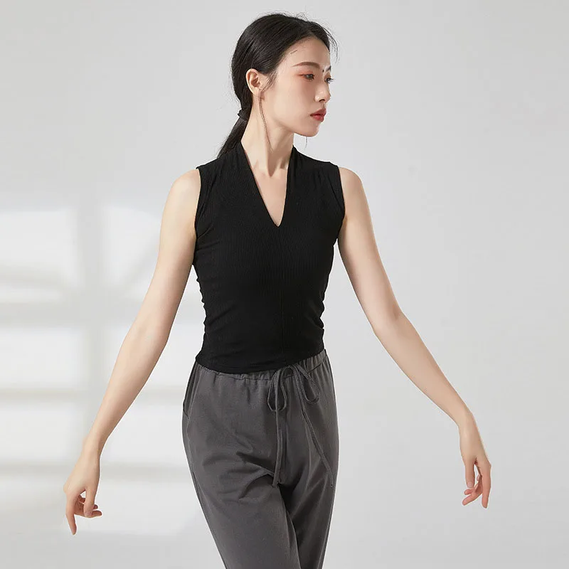 Adult Sexy Slim Fit Deep V Neck Modern Belly Dance Yoga Sleeveless Tank Top Costume for Women Dancing Clothes Dancer Clothing
Adult Sexy Slim Fit Deep V Neck Modern Belly Dance Yoga Sleeveless Tank Top Costume for Women Dancing Clothes Dancer Clothing