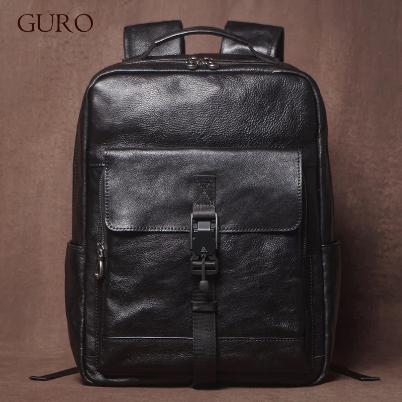 GURO Luxury Design Brand Genuine Leather Backpack Men's Business Travel Bag Natural Cowhide Schoolbag Office 15 Inch Laptop Bags
GURO Luxury Design Brand Genuine Leather Backpack Men's Business Travel Bag Natural Cowhide Schoolbag Office 15 Inch Laptop Bags