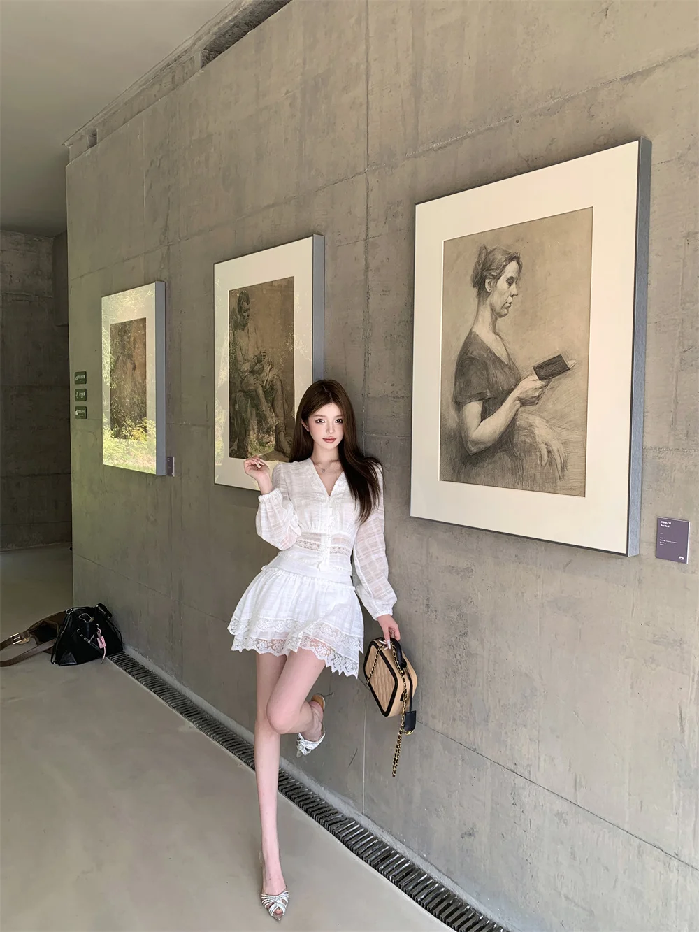 Kumikumi Pure Desire Sle Women's Faion Set White Long Sve irt And High Waist Skirt Two-Piece Autumn Outfit
Kumikumi Pure Desire Sle Women's Faion Set White Long Sve irt And High Waist Skirt Two-Piece Autumn Outfit