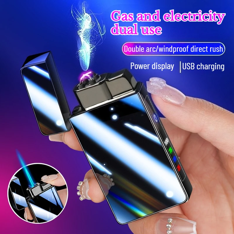 2025 Latest Metal Gas-electric Dual-use Dual Arc Lighter Creative Personalized Men's Smoking Cigarette Lighter Smoke Accessories
2025 Latest Metal Gas-electric Dual-use Dual Arc Lighter Creative Personalized Men's Smoking Cigarette Lighter Smoke Accessories