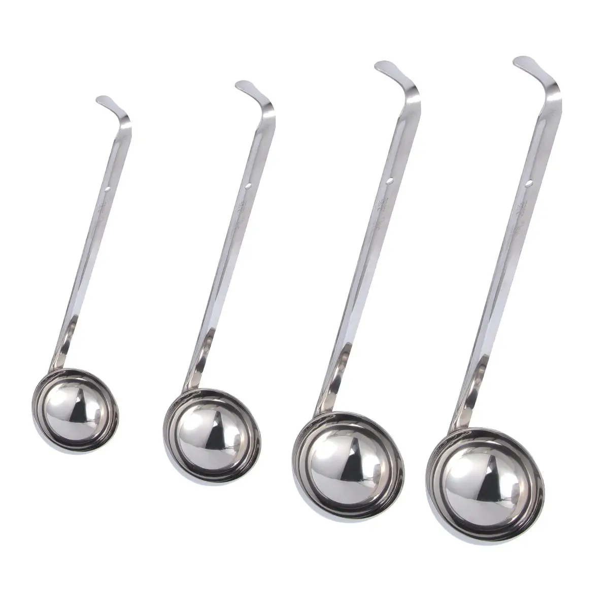 4 Pcs Stainless Steel Soup Ladles Set Long Handle for Serving Sauces Gravy Stews Easy Clean Commercial Kitchen Use
4 Pcs Stainless Steel Soup Ladles Set Long Handle for Serving Sauces Gravy Stews Easy Clean Commercial Kitchen Use