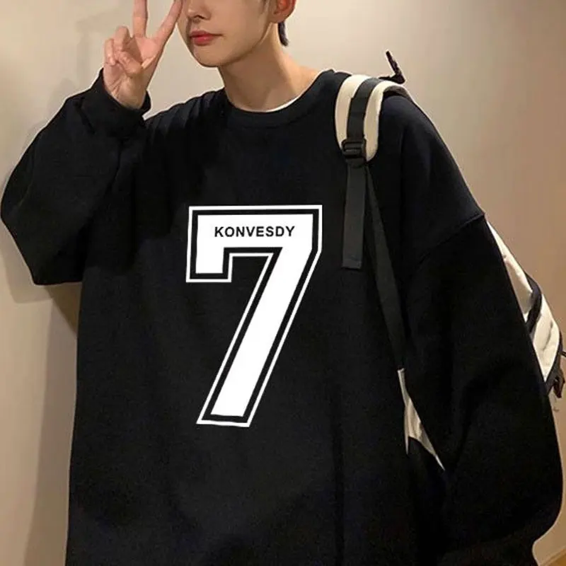 Basic Letter Printed Sweatshirts Men's Clothing Casual Loose Autumn Winter Fleece Round Neck Korean Long Sleeve Chic Pullovers
Basic Letter Printed Sweatshirts Men's Clothing Casual Loose Autumn Winter Fleece Round Neck Korean Long Sleeve Chic Pullovers