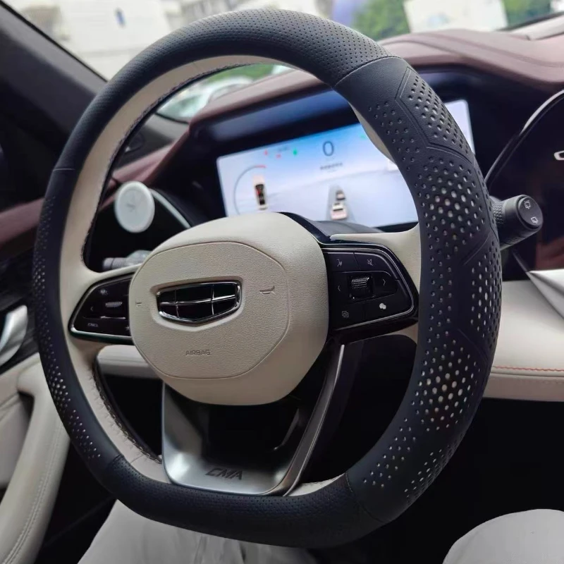 Leather Car Steering Wheel Cover for Geely Emgrand 2022 2023 2024 2025 2026 Anti-Slip Breathable Auto Interior Accessories
Leather Car Steering Wheel Cover for Geely Emgrand 2022 2023 2024 2025 2026 Anti-Slip Breathable Auto Interior Accessories