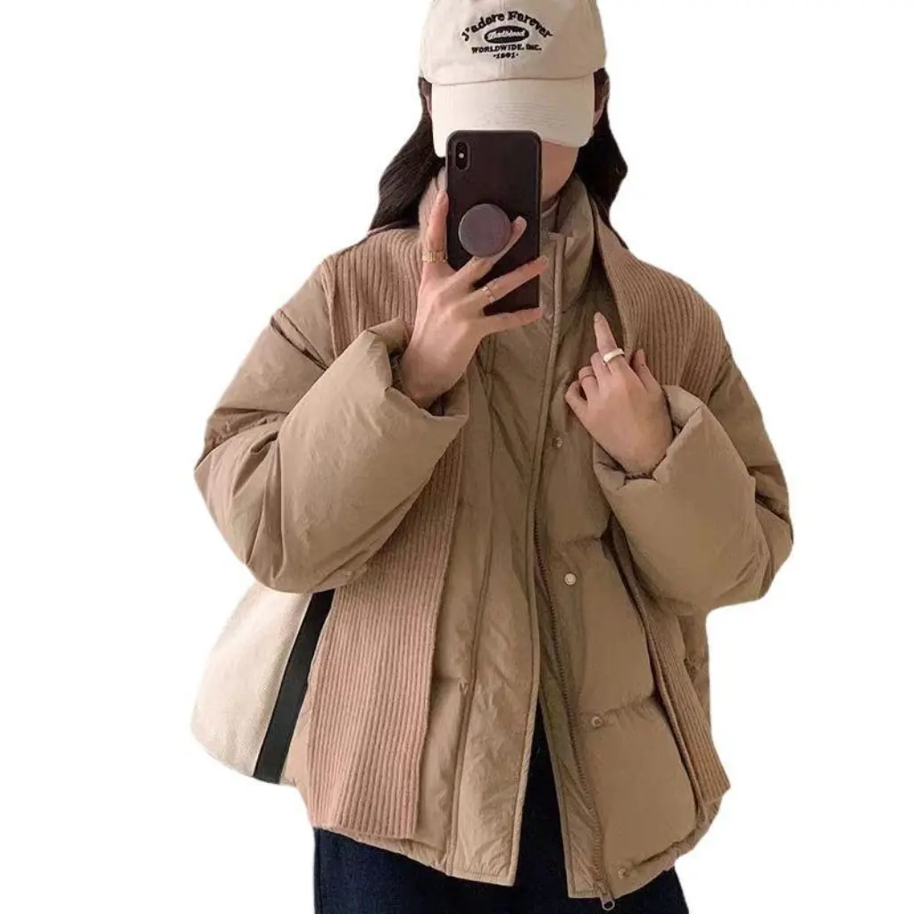 Winter Shawl down Cotton-Padded Jacket for Women Short Vertical Collar Thickened Solid Color Bread Coat New Style
Winter Shawl down Cotton-Padded Jacket for Women Short Vertical Collar Thickened Solid Color Bread Coat New Style