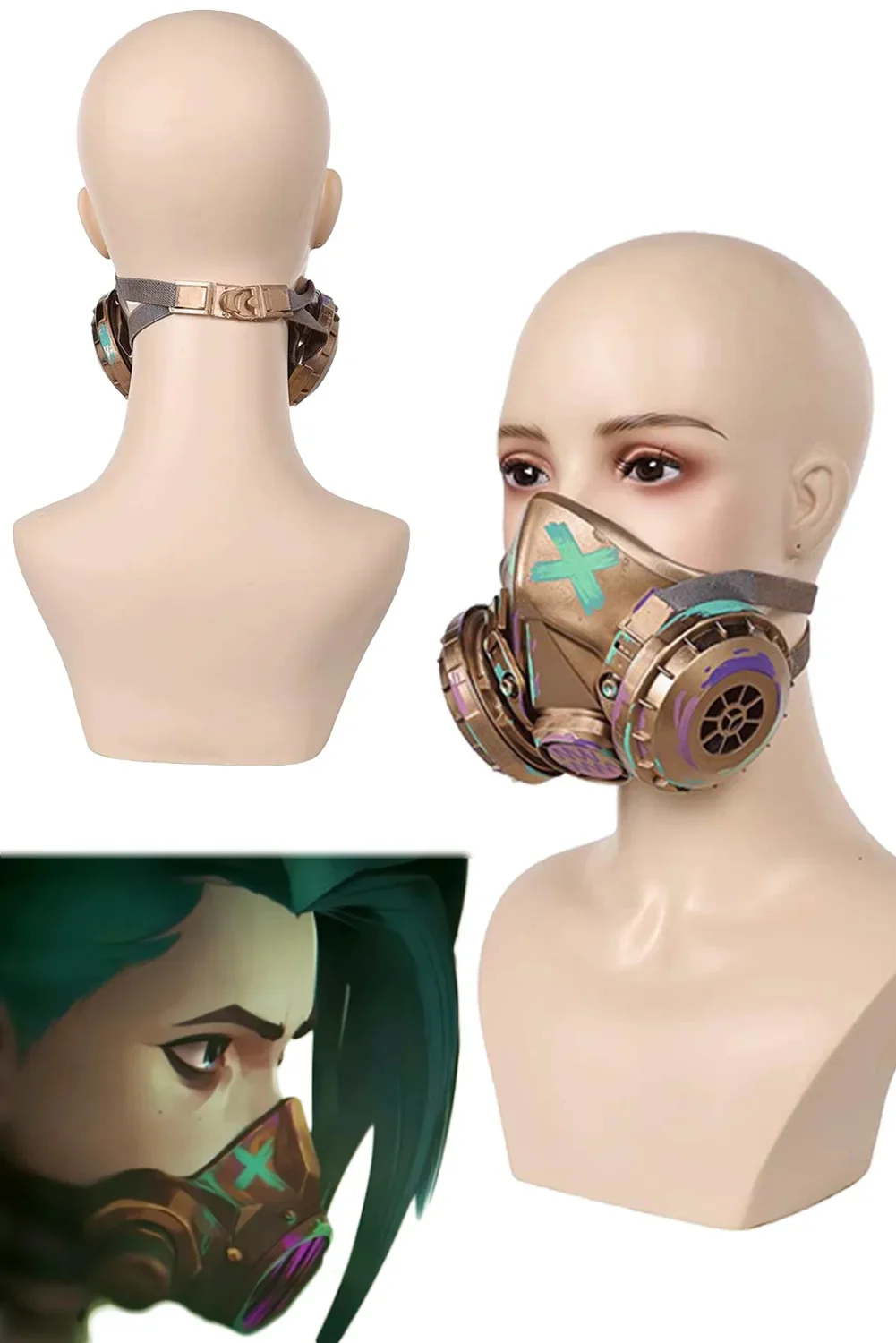Cosplay2024 Game Season 2 Arcane Jinx Cosplay Gas Mask Costume Accessories Roleplay Halloween Carnival Party Adult Women Gifts
Cosplay2024 Game Season 2 Arcane Jinx Cosplay Gas Mask Costume Accessories Roleplay Halloween Carnival Party Adult Women Gifts