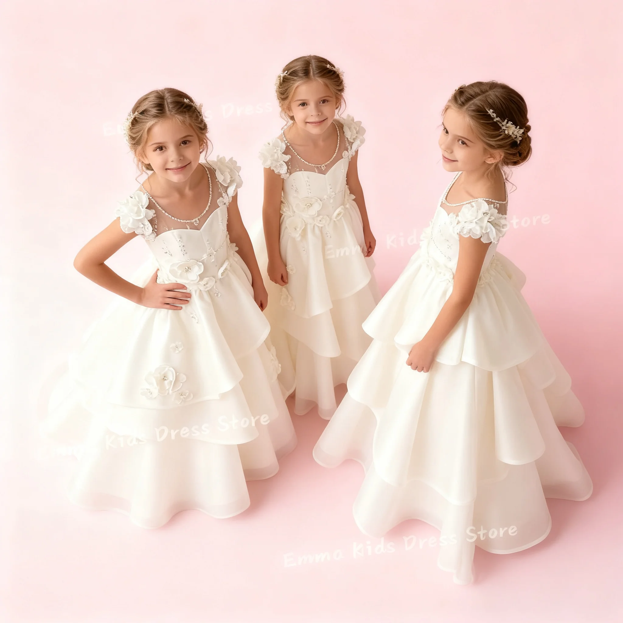 Simple Little Flower Girl Wedding Dress A-Line Skirt Custom Puff Sleeves Event Party Birthday Gorgeous Dress
Simple Little Flower Girl Wedding Dress A-Line Skirt Custom Puff Sleeves Event Party Birthday Gorgeous Dress