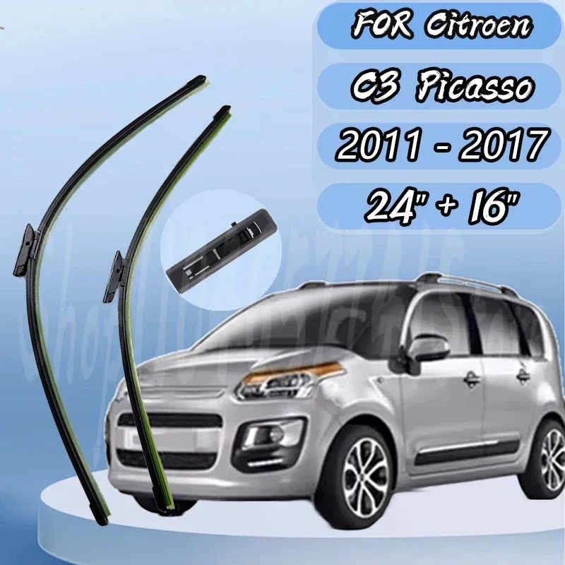 Front Wiper Blades For Citroen C3 Picasso 2011-2017 Windshield Windscreen Window Rain Brushes 24"+16" Silent upgrade
Front Wiper Blades For Citroen C3 Picasso 2011-2017 Windshield Windscreen Window Rain Brushes 24"+16" Silent upgrade