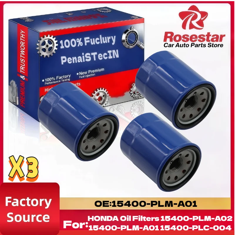 NEW 3PCS Oil Filters OE 15400-PLM-A02 A01 15400-PLC-004 For HONDA High Efficiency Filtration
NEW 3PCS Oil Filters OE 15400-PLM-A02 A01 15400-PLC-004 For HONDA High Efficiency Filtration