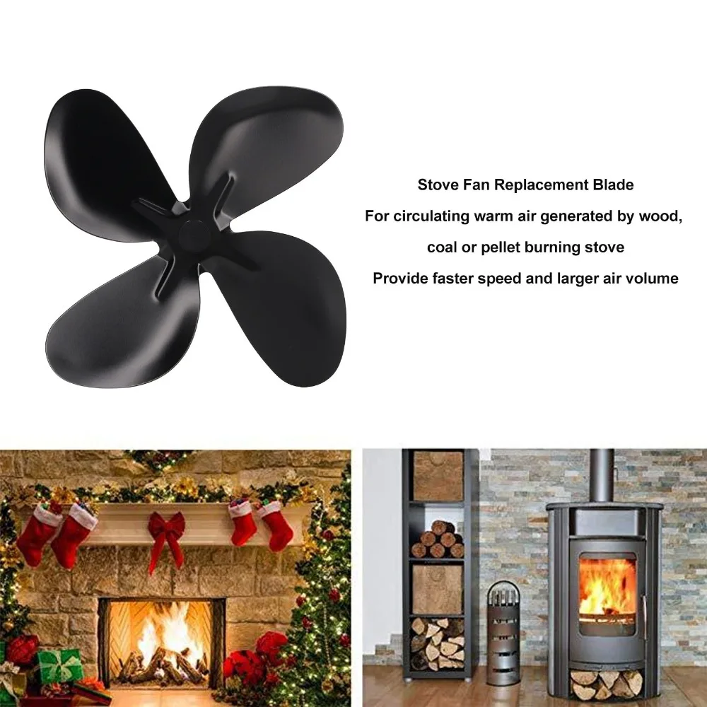 Aluminum Alloy Stove Fan Blades 4 Blades Black Heat Powered Fan With Wrench Heavy Duty Fireplace Fan Blades Coal Pellet Stove
Aluminum Alloy Stove Fan Blades 4 Blades Black Heat Powered Fan With Wrench Heavy Duty Fireplace Fan Blades Coal Pellet Stove