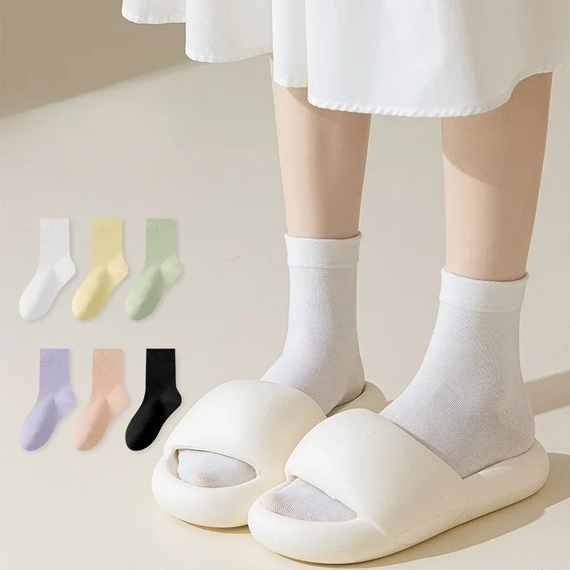 6 пар женских простых и удобных носков средней длины, модные, впитывающие пот, однотонные, универсальные повседневные носки
6 пар женских простых и удобных носков средней длины, модные, впитывающие пот, однотонные, универсальные повседневные носки