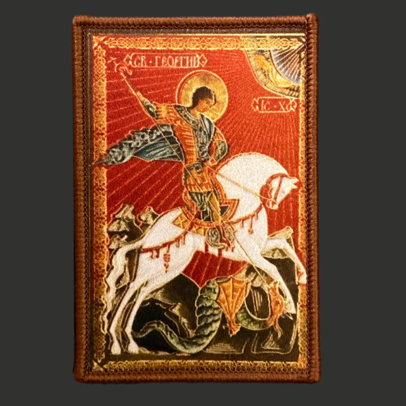 St. George's Patch Tactical Morale Badge Print on Horseback Hook and Loop Military Backpack Clothing Decorative Sticker Armband
St. George's Patch Tactical Morale Badge Print on Horseback Hook and Loop Military Backpack Clothing Decorative Sticker Armband