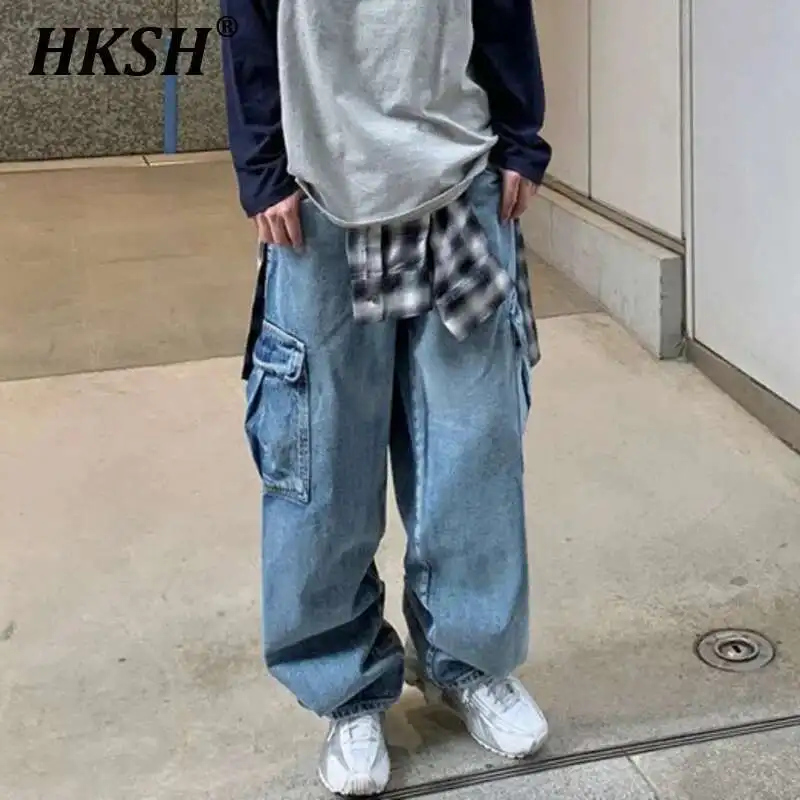 HKSH Safari Style Straight Jeans Men Tide Spring New Loose Casual Long Korean Version Trendy Fashion Wide Leg Denim Pants HK4120
HKSH Safari Style Straight Jeans Men Tide Spring New Loose Casual Long Korean Version Trendy Fashion Wide Leg Denim Pants HK4120