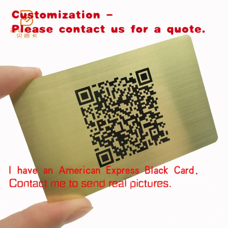 custom.Customized Design 0.3-1mm Steel Contactless Engraved Laser RFID NFC Business Brushed QR Code Metal Card
custom.Customized Design 0.3-1mm Steel Contactless Engraved Laser RFID NFC Business Brushed QR Code Metal Card