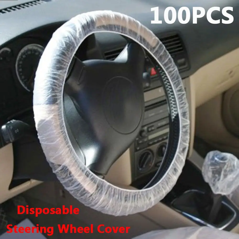 100pcs Elastic Plastic Anti-Dust Oil-Proof Universal Disposable Steering Wheel Covers for Auto Beauty Styling Shop
100pcs Elastic Plastic Anti-Dust Oil-Proof Universal Disposable Steering Wheel Covers for Auto Beauty Styling Shop