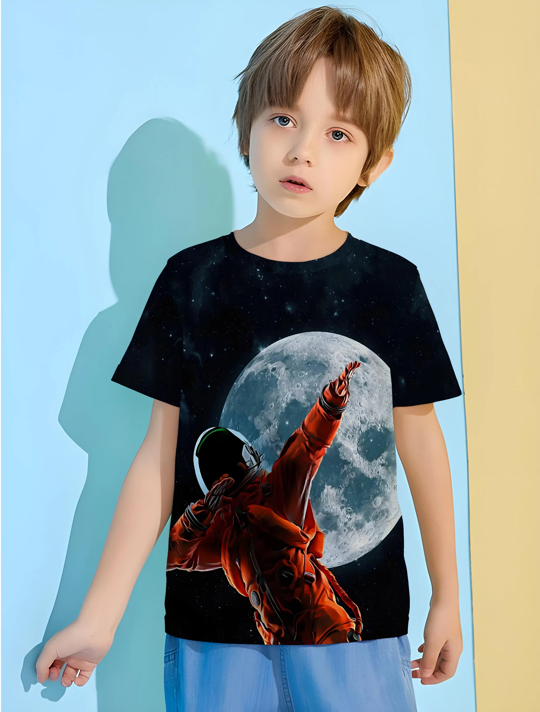 Space Suit Design Children Clothes Boy's Shirt T-shirts for Boys Junior Summer Clothes Anime T-shirt Short Sleeve T-shirty Tops
Space Suit Design Children Clothes Boy's Shirt T-shirts for Boys Junior Summer Clothes Anime T-shirt Short Sleeve T-shirty Tops