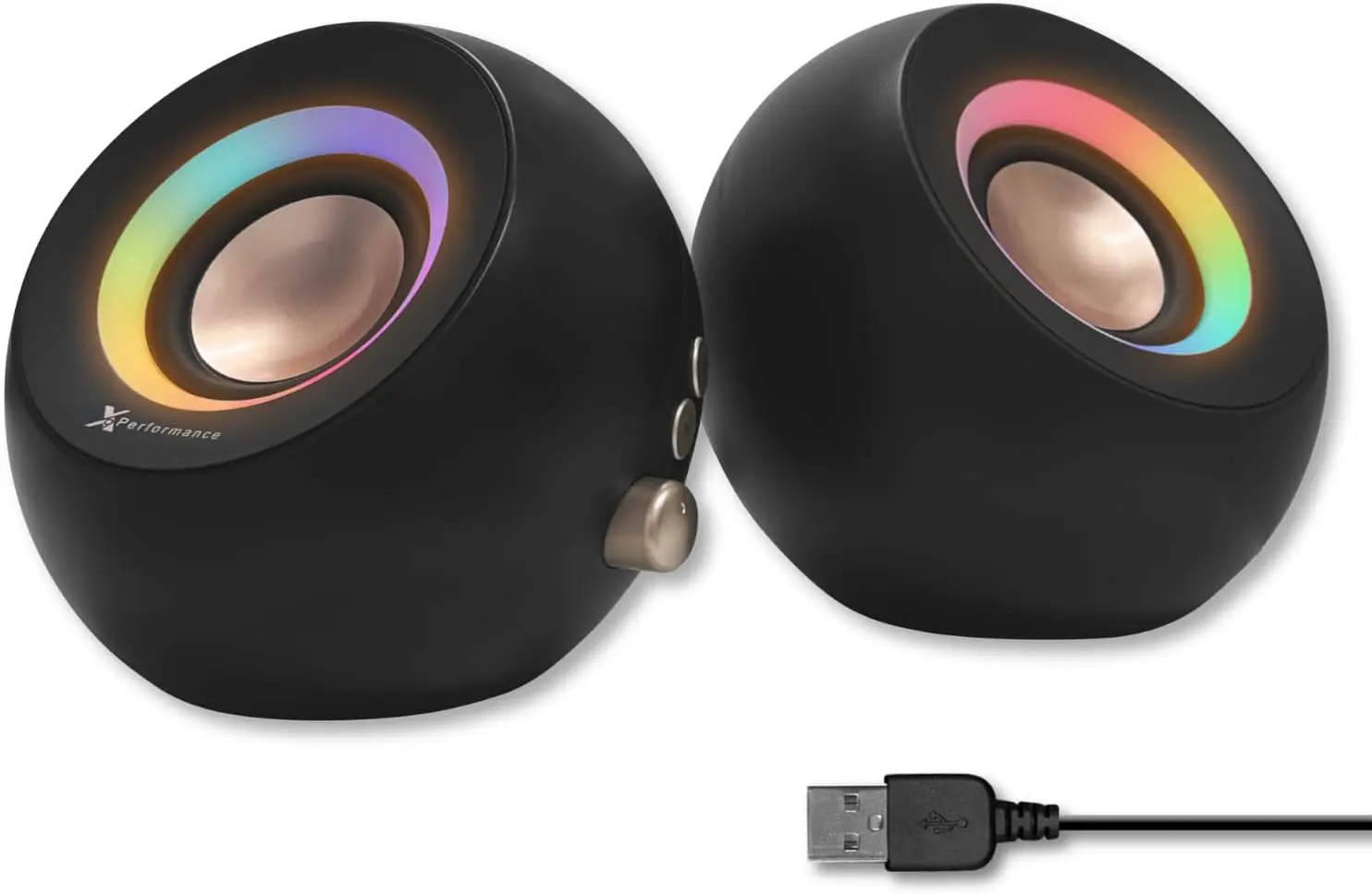 High-Performance Computer Speakers with Bluetooth, Aux, USB & RGB Lighting for Desktop PC, Laptop, Tablet
High-Performance Computer Speakers with Bluetooth, Aux, USB & RGB Lighting for Desktop PC, Laptop, Tablet