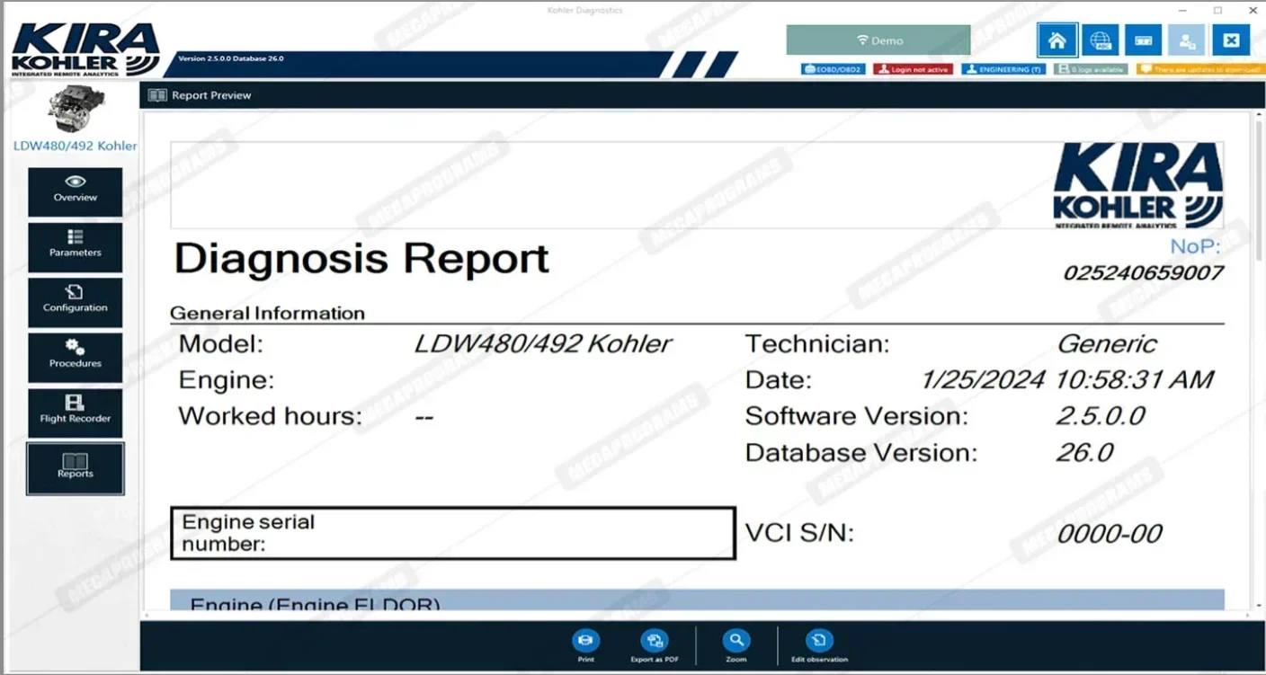 Kohler Integrated Remote Analytics (KIRA) 2.6.0.0 Диагностическое программное обеспечение для двигателей Kohler+keygen
Kohler Integrated Remote Analytics (KIRA) 2.6.0.0 Диагностическое программное обеспечение для двигателей Kohler+keygen