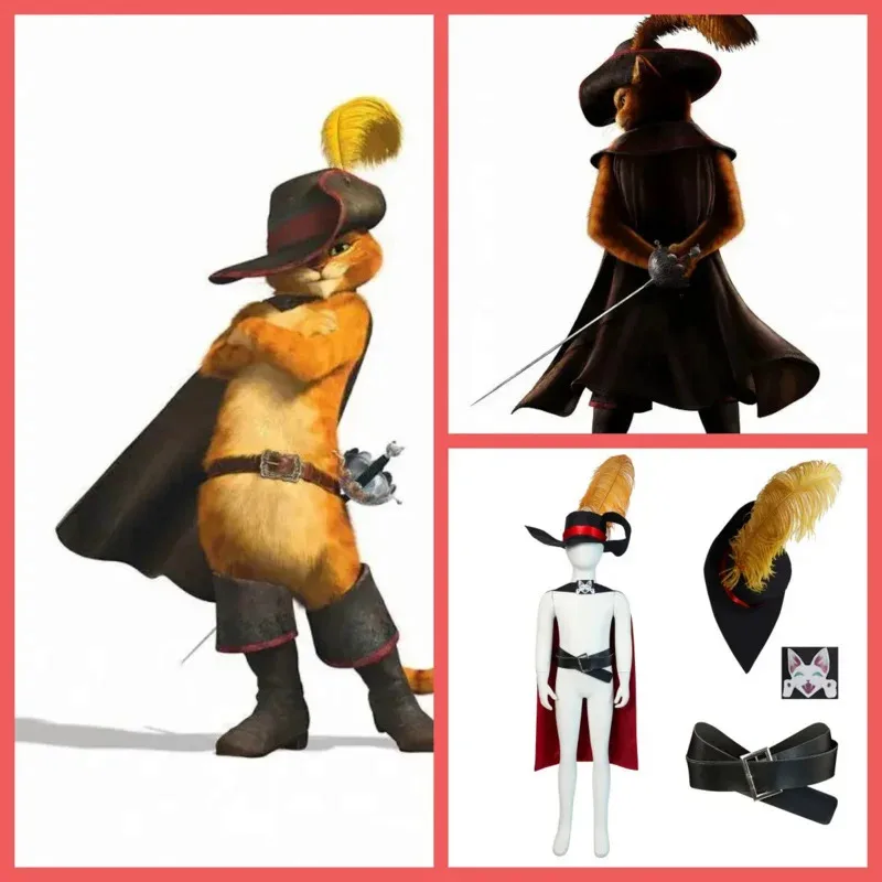 Cat in Boots 2, Same Role-Playing Costume As In The Movie, Halloween Makeup Ball, Children's Adult Cape Hat, Fun Performance Set
Cat in Boots 2, Same Role-Playing Costume As In The Movie, Halloween Makeup Ball, Children's Adult Cape Hat, Fun Performance Set