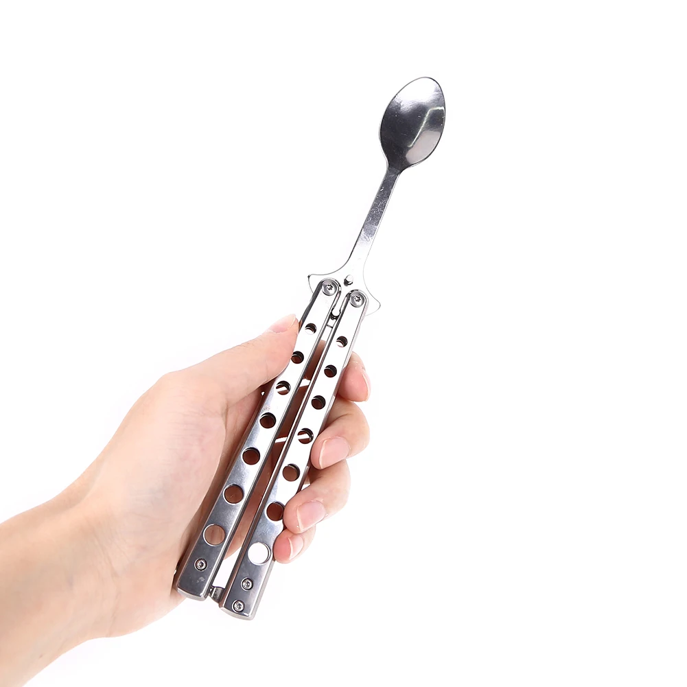 Butterfly Cutter Folding Spoon Fork Balisong Training Spoon Fork Trainer Outdoor Camping Tableware Kitchen Tool
Butterfly Cutter Folding Spoon Fork Balisong Training Spoon Fork Trainer Outdoor Camping Tableware Kitchen Tool