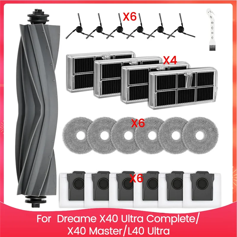 A36T-для пылесосов Dreame X40 Ultra Complete/X40 Master/L40 Ultra, основная боковая щетка, мешки для пыли, подушечки для швабры, фильтры Hepa
A36T-для пылесосов Dreame X40 Ultra Complete/X40 Master/L40 Ultra, основная боковая щетка, мешки для пыли, подушечки для швабры, фильтры Hepa