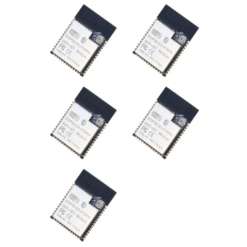 Беспроводной модуль 5X ESP32-S3-N16R8, двухъядерный модуль ESP32-S3-WROOM-1 с Wi-Fi и Bluetooth 5.0 для беспроводных IoT-приложений
Беспроводной модуль 5X ESP32-S3-N16R8, двухъядерный модуль ESP32-S3-WROOM-1 с Wi-Fi и Bluetooth 5.0 для беспроводных IoT-приложений