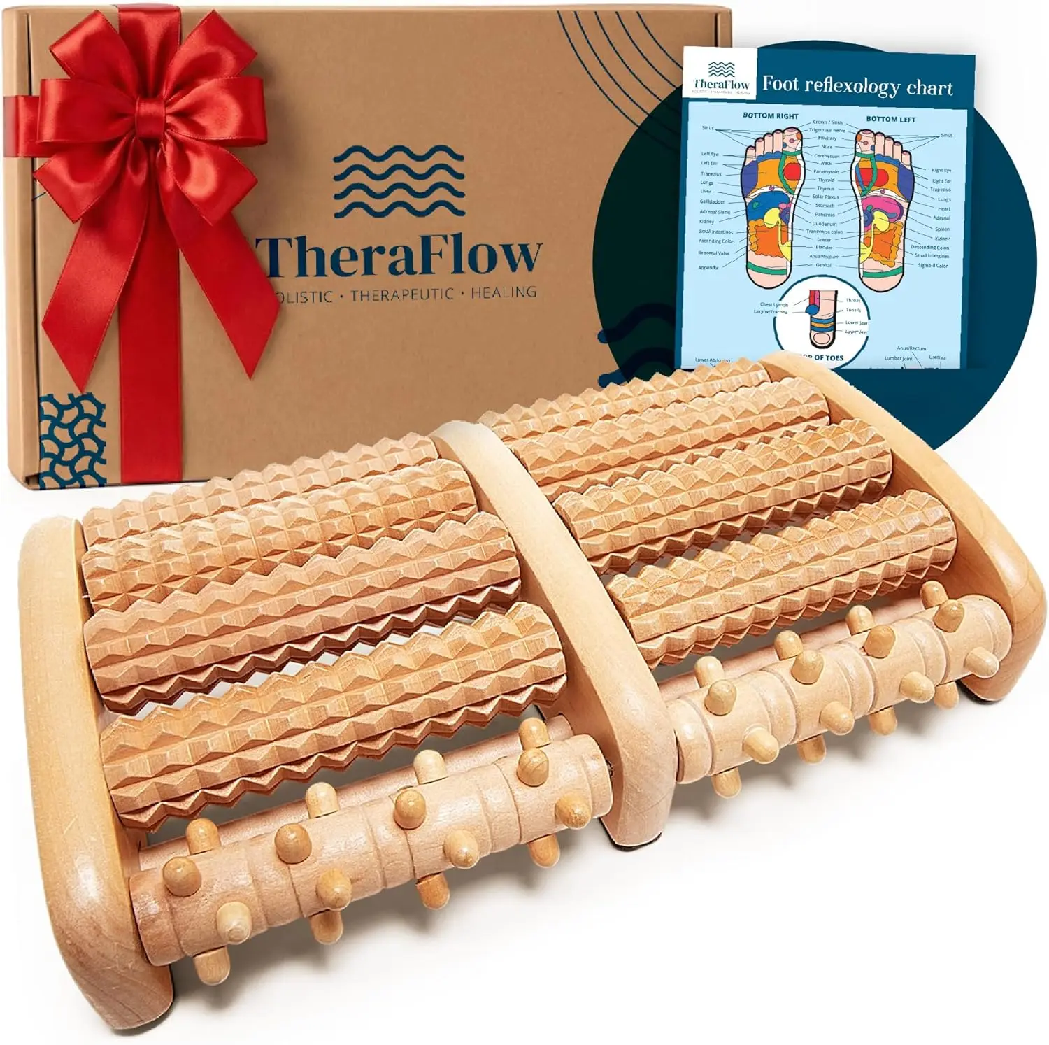 Wooden Foot Massager Roller for Plantar Fasciitis & Neuropathy Relief - Acupressure Tool with Reflexology Chart
Wooden Foot Massager Roller for Plantar Fasciitis & Neuropathy Relief - Acupressure Tool with Reflexology Chart