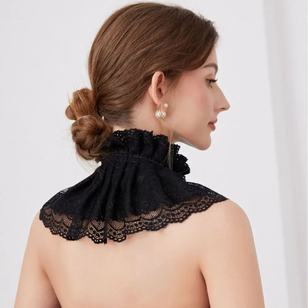 Модный хлопковый воротник-стойка с имитацией рюшей и кружевом, съемная накладная шаль-украшение в викторианском стиле, аксессуар для одежды
Модный хлопковый воротник-стойка с имитацией рюшей и кружевом, съемная накладная шаль-украшение в викторианском стиле, аксессуар для одежды