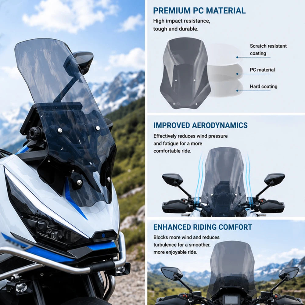 368 G Motorcycle Windshield Modification Height Front Rain Shield Wind Deflector Non Destructive Installation For ZONTES 368G
368 G Motorcycle Windshield Modification Height Front Rain Shield Wind Deflector Non Destructive Installation For ZONTES 368G