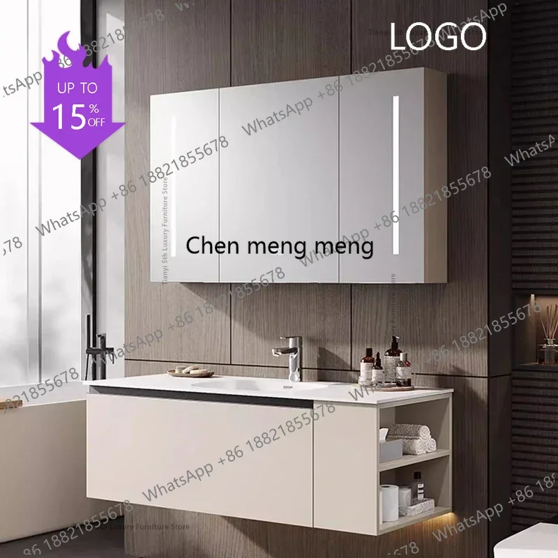 Q181 Nordic Luxury Smart Bathroom Cabinet Modern Simple Design Rock Plate Mirror Cabinet Shelves Home Furniture
Q181 Nordic Luxury Smart Bathroom Cabinet Modern Simple Design Rock Plate Mirror Cabinet Shelves Home Furniture