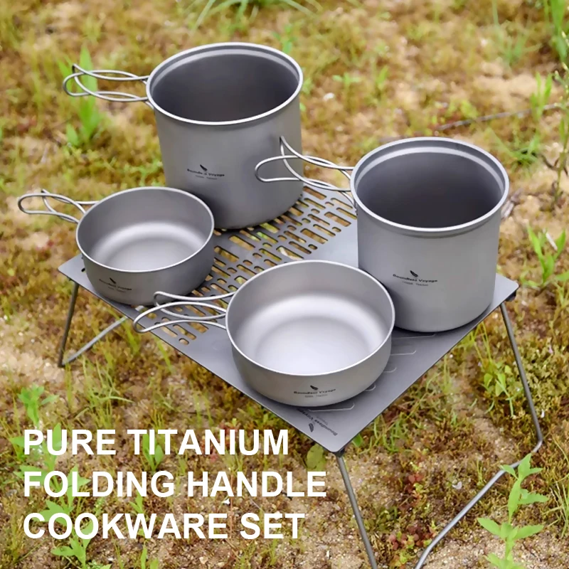 Pure Titanium Folding Handle Cookware Set, Ultra Lightweight And Portable,Outdoor Camping, Picnicking, Pot, Pan Frying,Tableware
Pure Titanium Folding Handle Cookware Set, Ultra Lightweight And Portable,Outdoor Camping, Picnicking, Pot, Pan Frying,Tableware