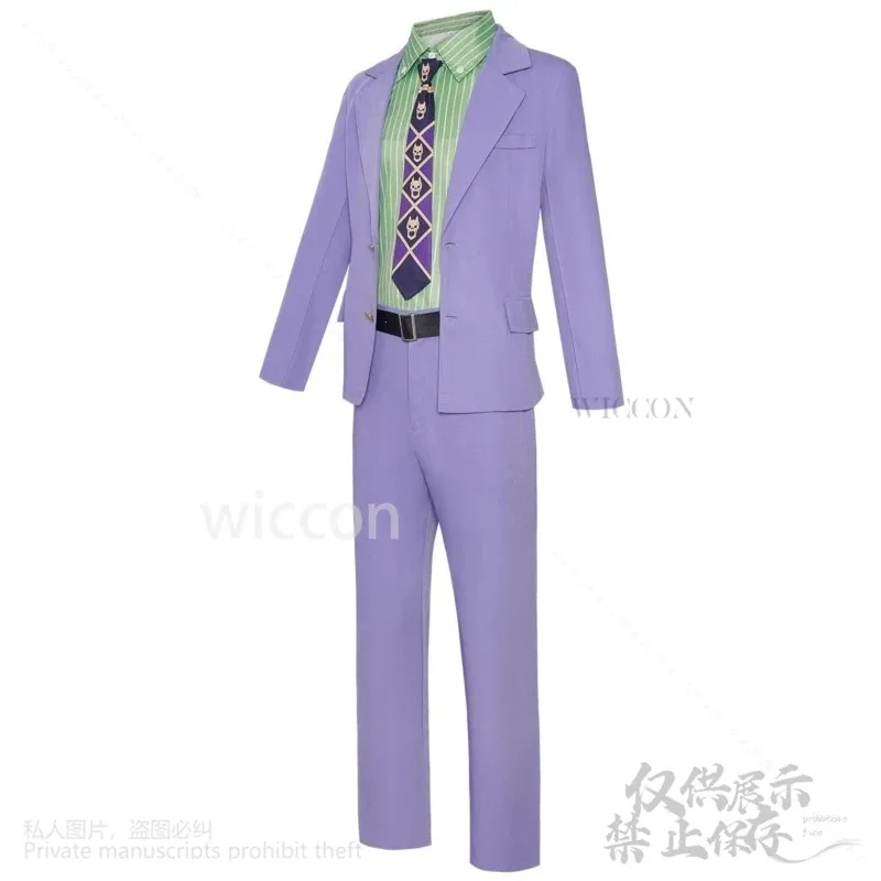 asdh8@Kira Sexy Man Yoshikage Costume Anime Cosplay Bizarreee Office Worker Clothing Purple Uniform Suit Tie Wigs Diamond Custom
asdh8@Kira Sexy Man Yoshikage Costume Anime Cosplay Bizarreee Office Worker Clothing Purple Uniform Suit Tie Wigs Diamond Custom