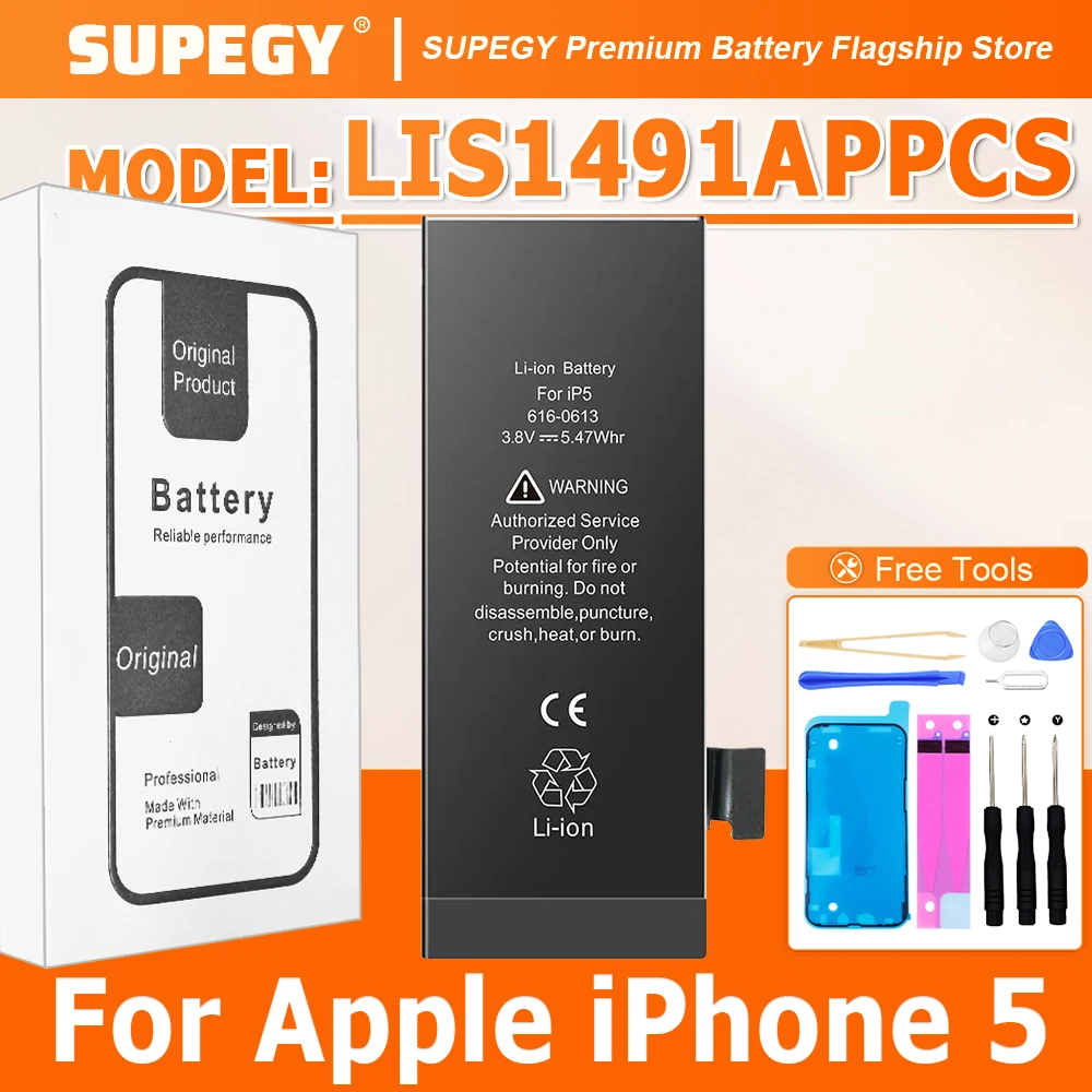 100% новая батарея LIS1491APPCS с нулевым циклом зарядки для телефона APPLE iPhone 5, сменные батареи + инструменты
100% новая батарея LIS1491APPCS с нулевым циклом зарядки для телефона APPLE iPhone 5, сменные батареи + инструменты