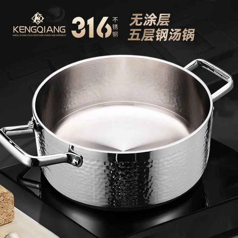 316 stainless steel household gas cooking and stewing Congee induction cooker hot pot thickening non stick large capacity
316 stainless steel household gas cooking and stewing Congee induction cooker hot pot thickening non stick large capacity