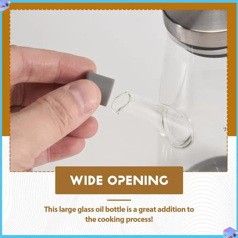 A43T Large High Borosilicate Glass Oil Bottle For Cooking,25Floz Oil And Vinegar Dispenser Cruet With Non-Slip Silicone Base
A43T Large High Borosilicate Glass Oil Bottle For Cooking,25Floz Oil And Vinegar Dispenser Cruet With Non-Slip Silicone Base