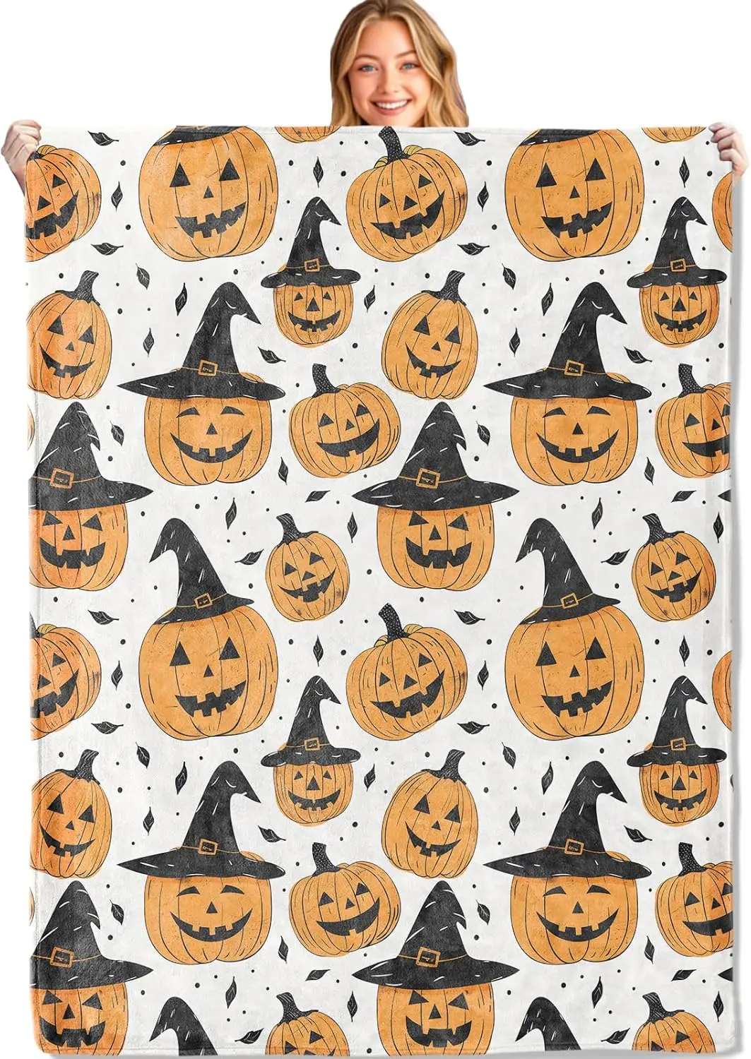 Happy Pumpkin Throw Blanket - 50x60in,Ultra Soft, Cozy Lightweight Flannel,Cute Lantern and Witch Hat Blankets - Gifts for Kids,
Happy Pumpkin Throw Blanket - 50x60in,Ultra Soft, Cozy Lightweight Flannel,Cute Lantern and Witch Hat Blankets - Gifts for Kids,