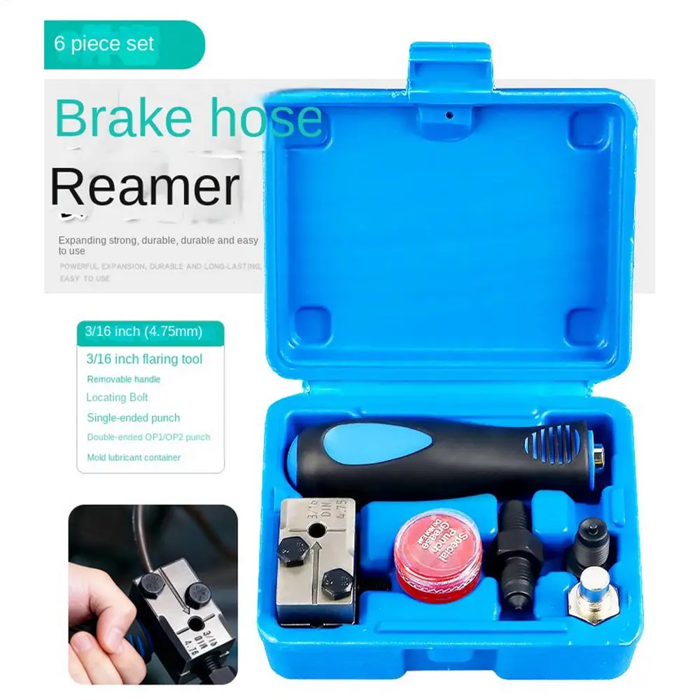 3/16in Double Flaring Tool Handheld Brake Line Double Flare Adapter for Auto Motorcycle Truck Brake Pipe Repair
3/16in Double Flaring Tool Handheld Brake Line Double Flare Adapter for Auto Motorcycle Truck Brake Pipe Repair