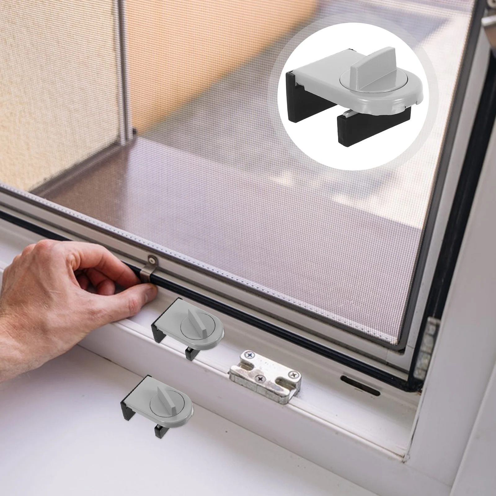 4pcs Aluminum Alloy Sliding Window Locks Adjustable Safety Stopper For Horizontal Windows No-Drill Installation Smooth
4pcs Aluminum Alloy Sliding Window Locks Adjustable Safety Stopper For Horizontal Windows No-Drill Installation Smooth