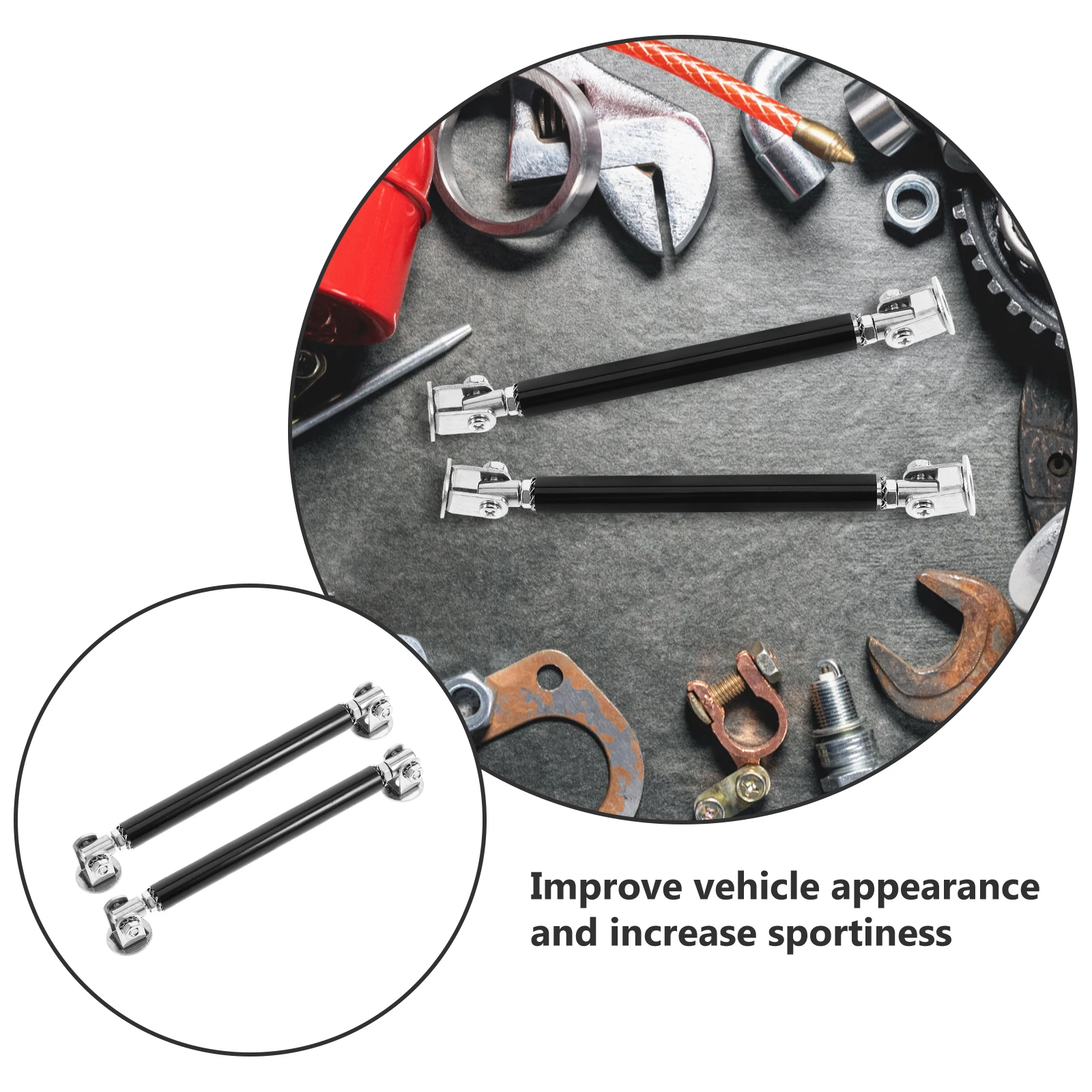 1Pair Reinforced Car Front Strut Rod Adjustable Splitter Rods Front Bumper Lip Support Durable Splitter Rods Strut Rod
1Pair Reinforced Car Front Strut Rod Adjustable Splitter Rods Front Bumper Lip Support Durable Splitter Rods Strut Rod