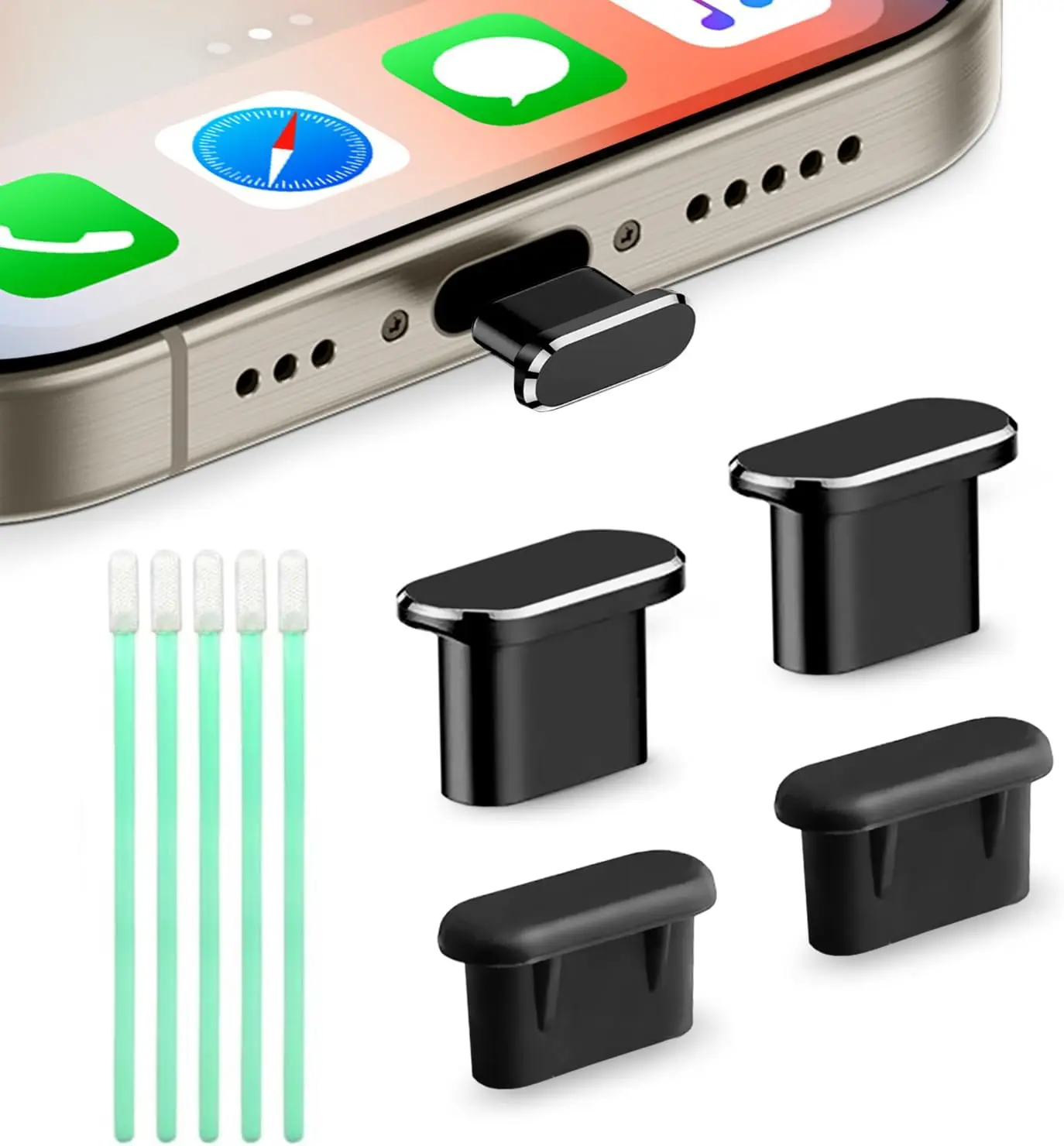 USB C Dust Plug, Port Cover for iPhone 16/15/17, Galaxy S24-S8, Type-C Devices Charging Port Protector
USB C Dust Plug, Port Cover for iPhone 16/15/17, Galaxy S24-S8, Type-C Devices Charging Port Protector