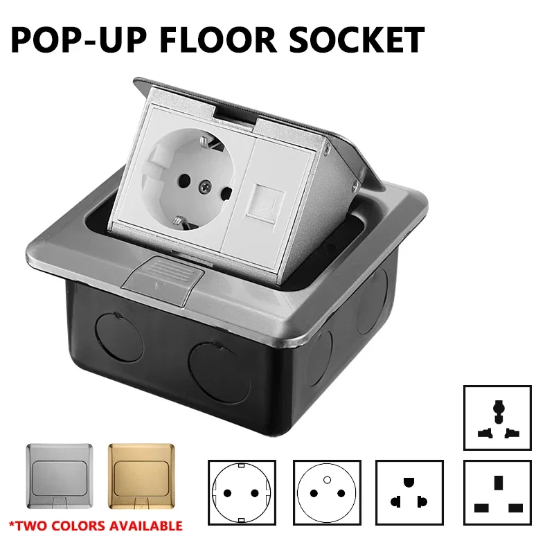 Pop Up Floor Socket Hidden Type EU/FR/US/UK/Universal Power Outlet Stainless Steel Electrical Switches For Home Office Table
Pop Up Floor Socket Hidden Type EU/FR/US/UK/Universal Power Outlet Stainless Steel Electrical Switches For Home Office Table