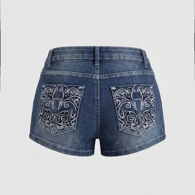 Summer Female High Waist Skinny Thin Denim Hot Shorts Lady Solid Color Embroidered Shorts Girls Korean Fashion Short Jeans
Summer Female High Waist Skinny Thin Denim Hot Shorts Lady Solid Color Embroidered Shorts Girls Korean Fashion Short Jeans