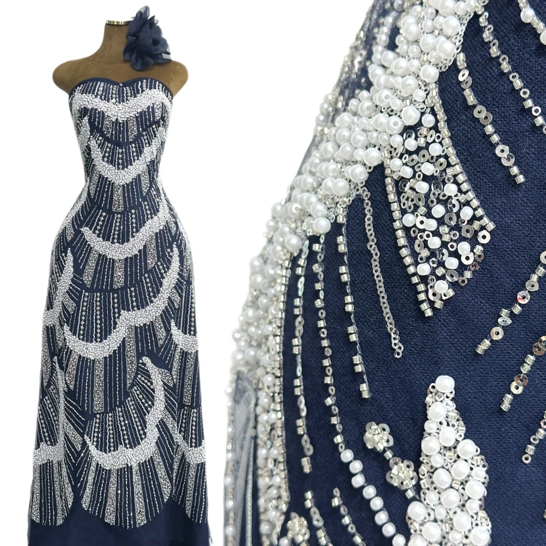 Latest Design African Elegent Rhinestone Lace With Sequin Nigerian Embroidery French Tulle Beads Lace Fabric For Wedding Dress
Latest Design African Elegent Rhinestone Lace With Sequin Nigerian Embroidery French Tulle Beads Lace Fabric For Wedding Dress