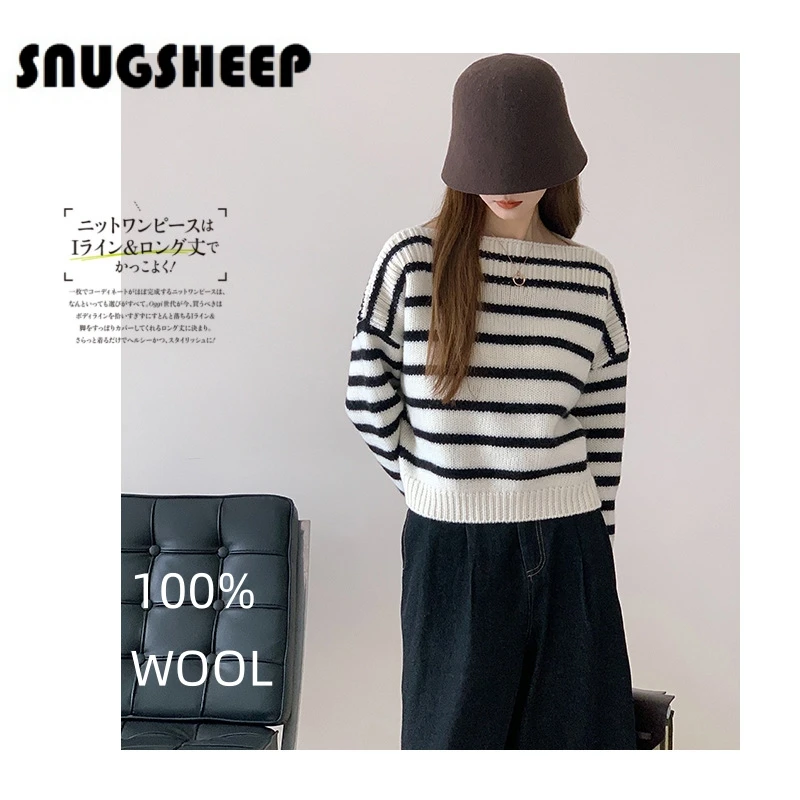 boat neck wool top fashion stripped sweater women retro clothes womens pullover black woman tops white long sleeve korean winter
boat neck wool top fashion stripped sweater women retro clothes womens pullover black woman tops white long sleeve korean winter