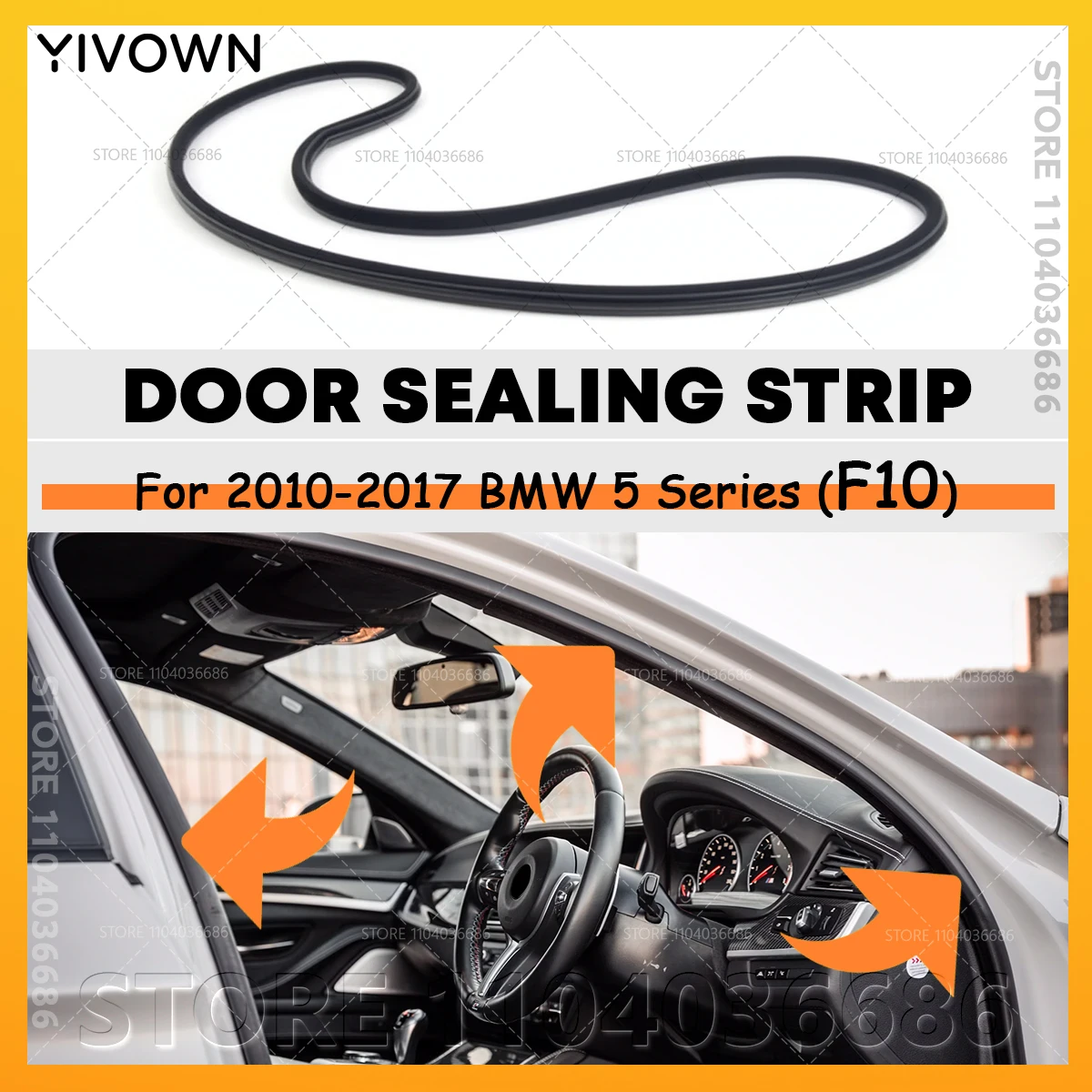 For 2010-2017 F10 BMW 528i 535d 535i 550i Hybrid 5 M5 Car Body Rubber Sealing Strip Door Soundproof 51727278503 51727278506
For 2010-2017 F10 BMW 528i 535d 535i 550i Hybrid 5 M5 Car Body Rubber Sealing Strip Door Soundproof 51727278503 51727278506