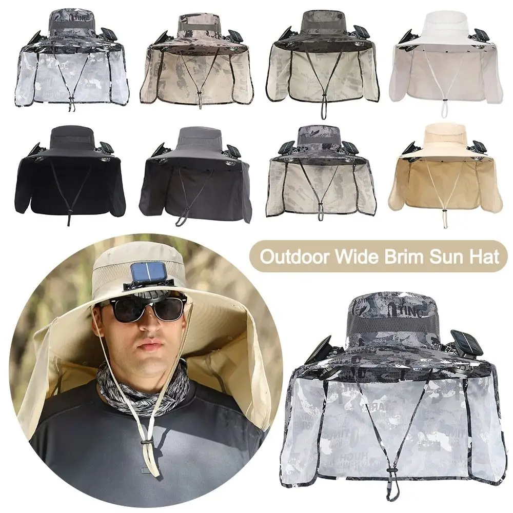 Wide Brim Solar Fan Hat Sun Protection with 2 Solar Fan Bucket Hat With Neck Flap Breathable Fishing Hat
Wide Brim Solar Fan Hat Sun Protection with 2 Solar Fan Bucket Hat With Neck Flap Breathable Fishing Hat