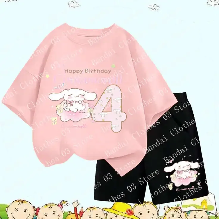 Kids T-Shirt Shorts 2Pc/Sets Birthday Digit 2-10 Cinnamorol Cartoon Sanrio Toddler Baby Boys Girl Clothes Tracksuit Sportswear
Kids T-Shirt Shorts 2Pc/Sets Birthday Digit 2-10 Cinnamorol Cartoon Sanrio Toddler Baby Boys Girl Clothes Tracksuit Sportswear