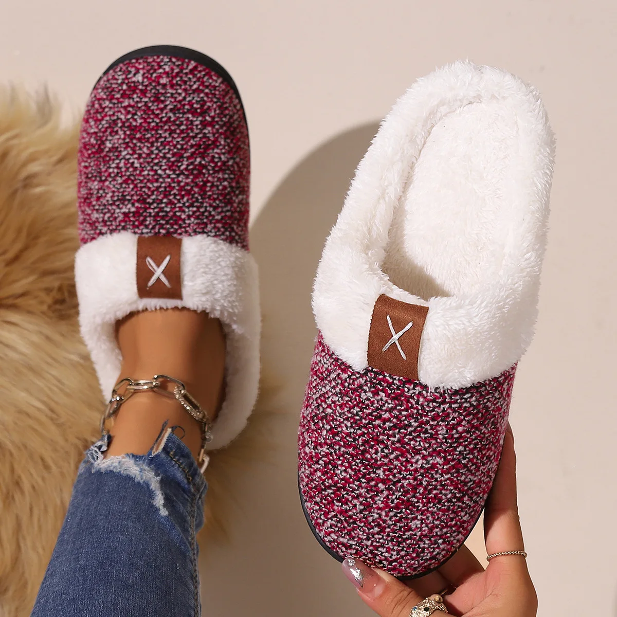 Slippers Men Winter Fashion Couple Women Cotton Slippers Thick Soft Sole Slides Indoor Floor Flats Home Non-slip Warm Shoes
Slippers Men Winter Fashion Couple Women Cotton Slippers Thick Soft Sole Slides Indoor Floor Flats Home Non-slip Warm Shoes