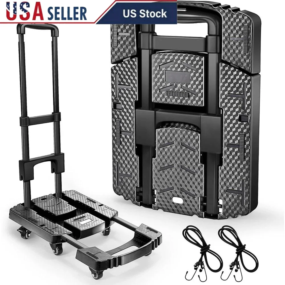 Folding Hand Truck Portable Heavy Duty Dolly 6 Wheels Collapsible Luggage Cart Elastic Ropes Easy Moving Trolley Compact Helper
Folding Hand Truck Portable Heavy Duty Dolly 6 Wheels Collapsible Luggage Cart Elastic Ropes Easy Moving Trolley Compact Helper