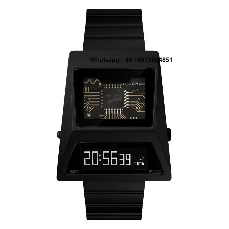 Men's Unique Retro-Futuristic Punk Style S3000 LED Electronic Watch Digital Cyber Metal Design ODM Supply
Men's Unique Retro-Futuristic Punk Style S3000 LED Electronic Watch Digital Cyber Metal Design ODM Supply